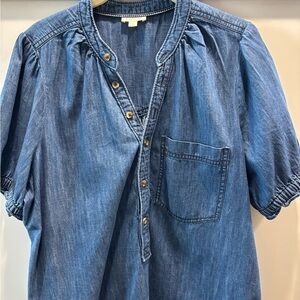 Pilcro Indigo Denim Top